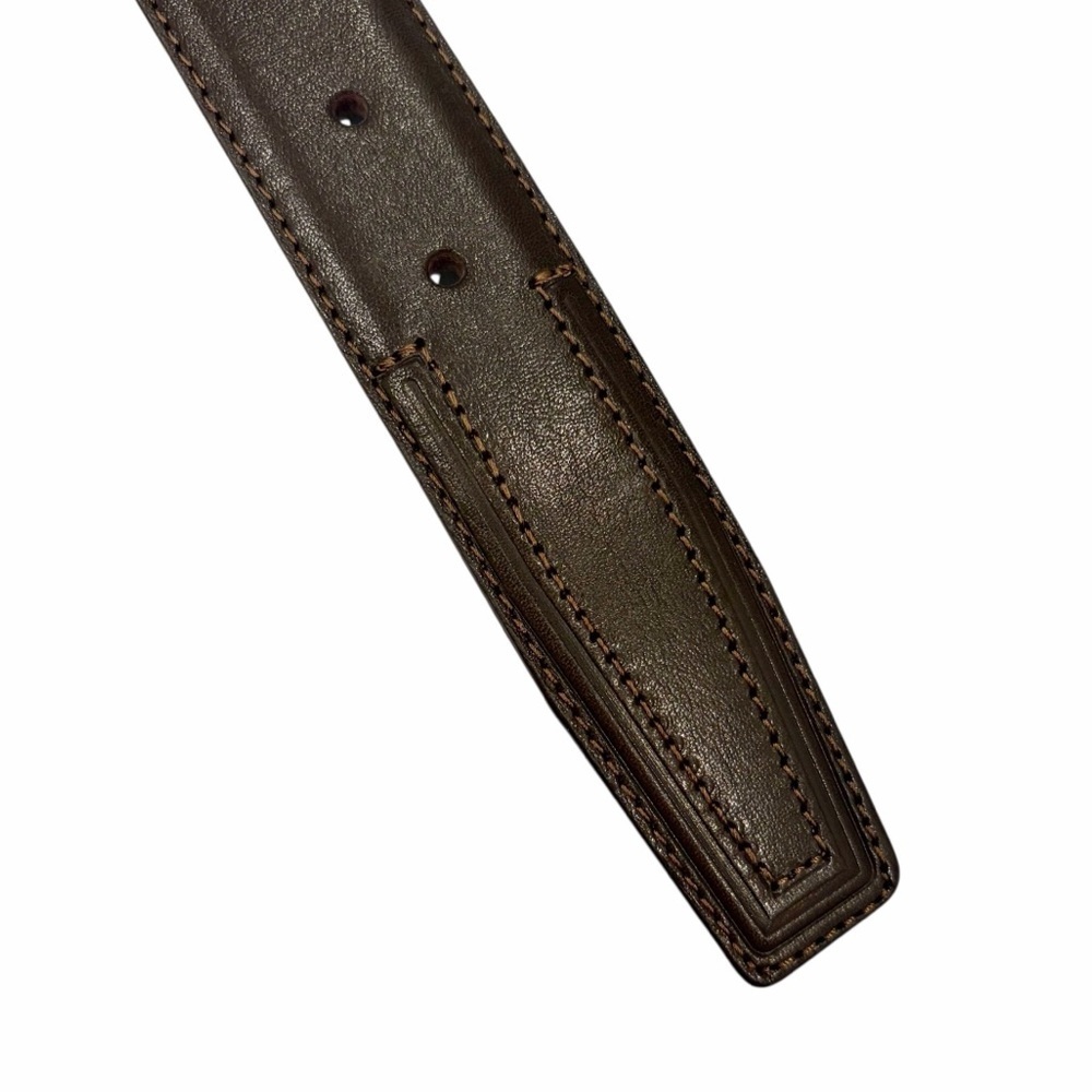 Officina Artigiana Brown Leather Made in Italy Belt size 40 - Picture 3 of 7